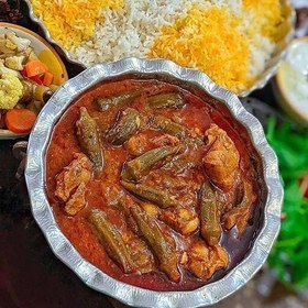 چلو خورشت بامیه