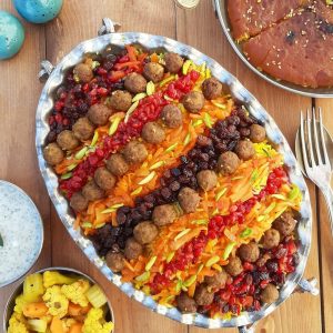 هویج پلو با گوشت