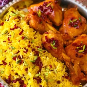 زرشک پلو با مرغ