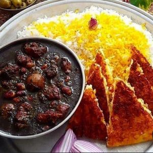 چلو خورشت سبزی